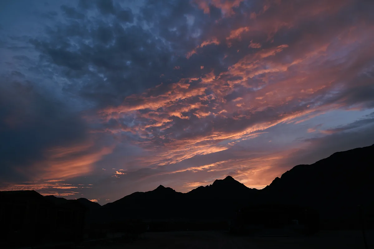 Sunset behind the Sinai mountains