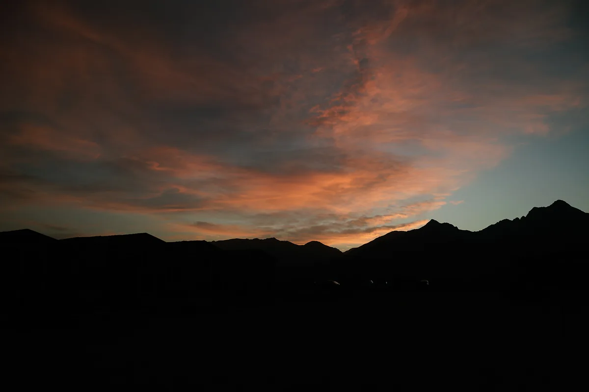 Sunset at the camp